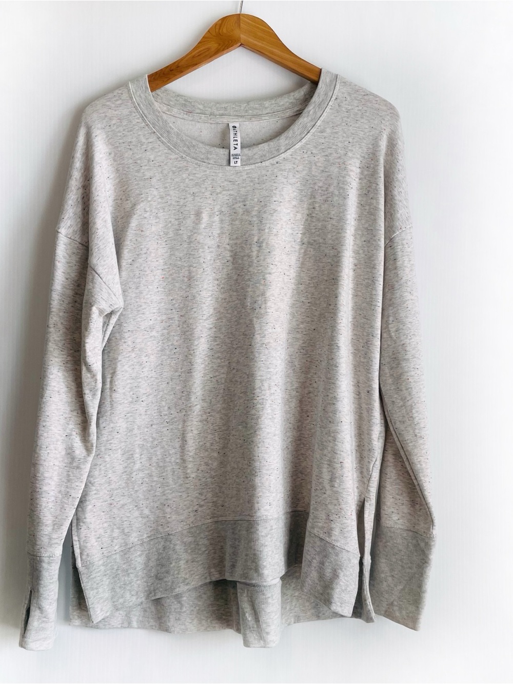 Athleta Light Gray Crewneck Sweatshirt ** note size is large tall